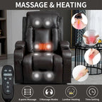 Infinite Position Power Lift Recliner Chair for Elderly, with 8-Point Vibration Massage and Lumbar Heating, USB Charging Port