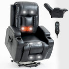 Infinite Position Power Lift Recliner Chair for Elderly, with 8-Point Vibration Massage and Lumbar Heating, USB Charging Port