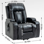 Infinite Position Power Lift Recliner Chair for Elderly, with 8-Point Vibration Massage and Lumbar Heating, USB Charging Port