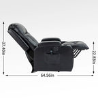 Infinite Position Power Lift Recliner Chair for Elderly, with 8-Point Vibration Massage and Lumbar Heating, USB Charging Port