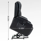 Infinite Position Power Lift Recliner Chair for Elderly, with 8-Point Vibration Massage and Lumbar Heating, USB Charging Port