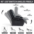 Infinite Position Power Lift Recliner Chair for Elderly, with 8-Point Vibration Massage and Lumbar Heating, USB Charging Port