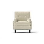 Fauteuil simple convertible multifonctionnel en velours côtelé, Ivoire 30.32, Canapé-lit