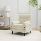 Fauteuil simple convertible multifonctionnel en velours côtelé, Ivoire 30.32, Canapé-lit
