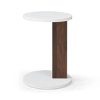 Table basse 2 pièces,Table rotative avec 2 tiroirs,Table basse haute en bois à 2 niveaux avec rangement,Table carrée avec plateau pivotant
