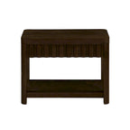 25 Rectangular Farmhouse End Table with Storage Shelf, Sofa Side Table with Solid Wood Legs for Living Room, Bedroom, Office