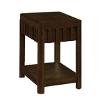 25 Rectangular Farmhouse End Table with Storage Shelf, Sofa Side Table with Solid Wood Legs for Living Room, Bedroom, Office