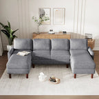 U-shaped Sponge-filled Cushion Combination Sofa