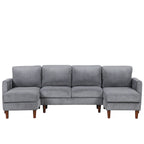 U-shaped Sponge-filled Cushion Combination Sofa
