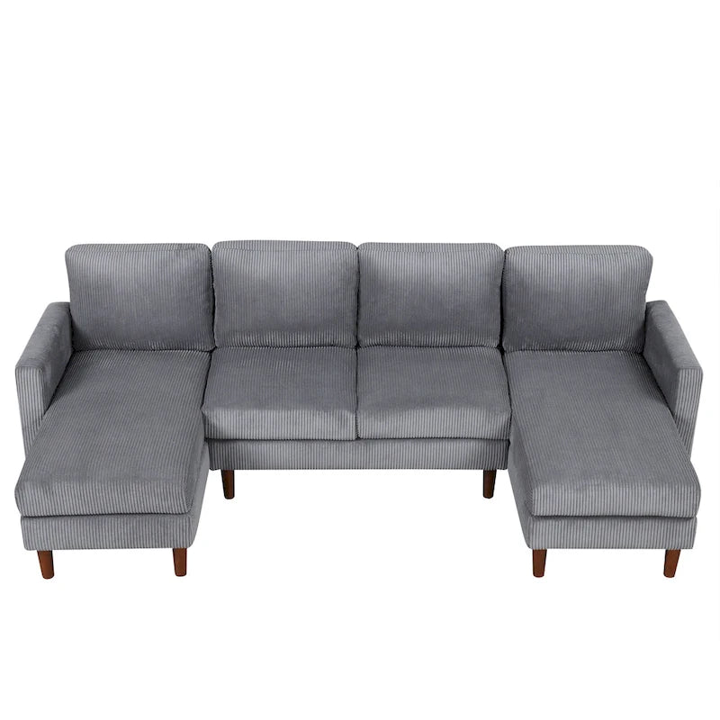 U-shaped Sponge-filled Cushion Combination Sofa