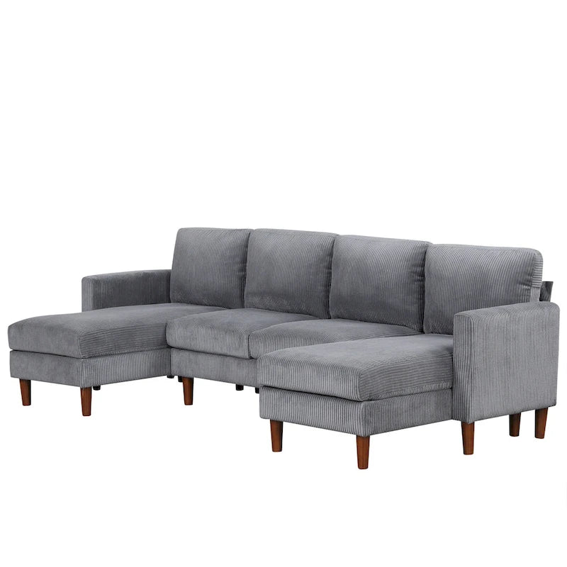 U-shaped Sponge-filled Cushion Combination Sofa