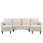 U-shaped Sponge-filled Cushion Combination Sofa