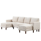 U-shaped Sponge-filled Cushion Combination Sofa