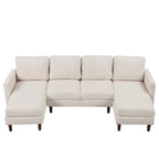 U-shaped Sponge-filled Cushion Combination Sofa