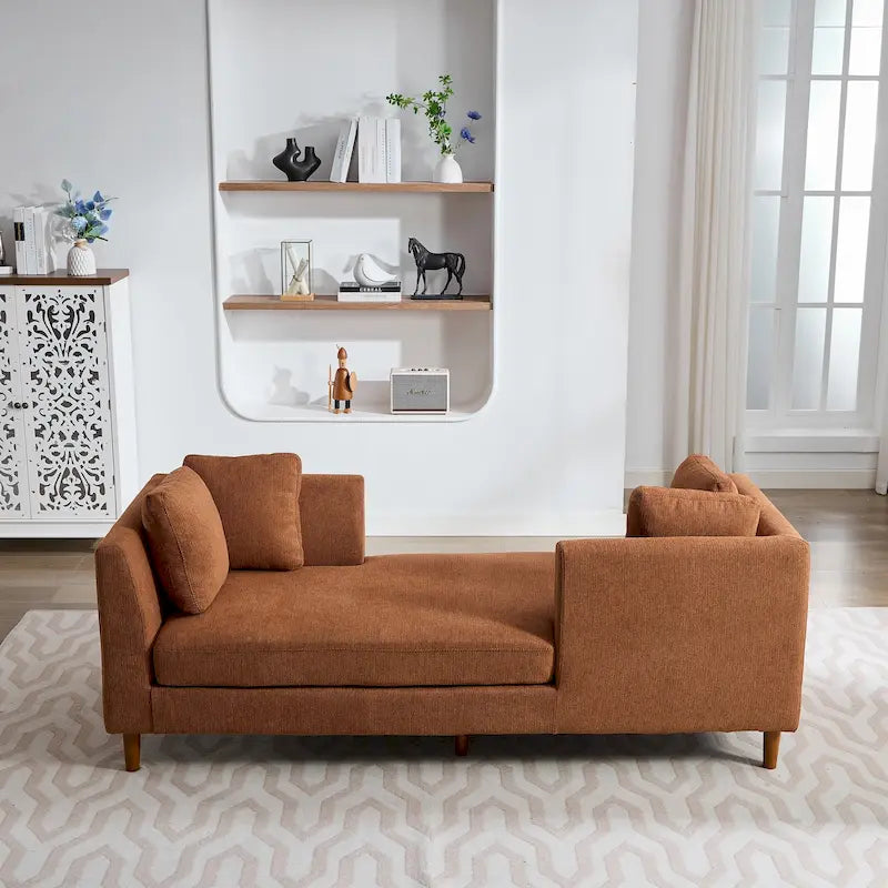 Double-Sided Upholstered Chaise Lounge - Seats 2