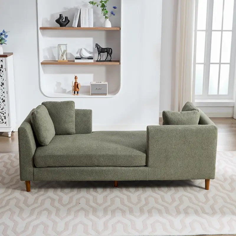 Double-Sided Upholstered Chaise Lounge - Seats 2