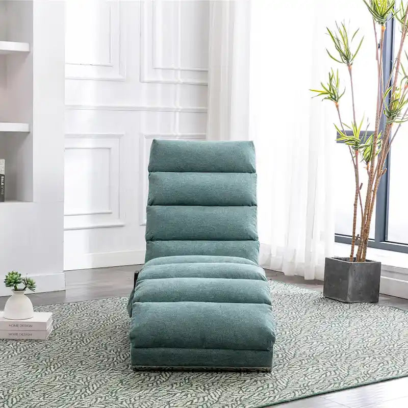Chaise longue de massage intérieure en lin