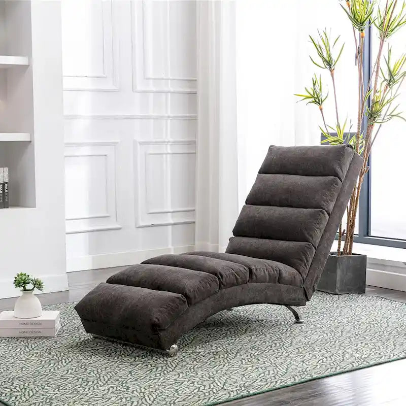 Chaise longue de massage intérieure en lin