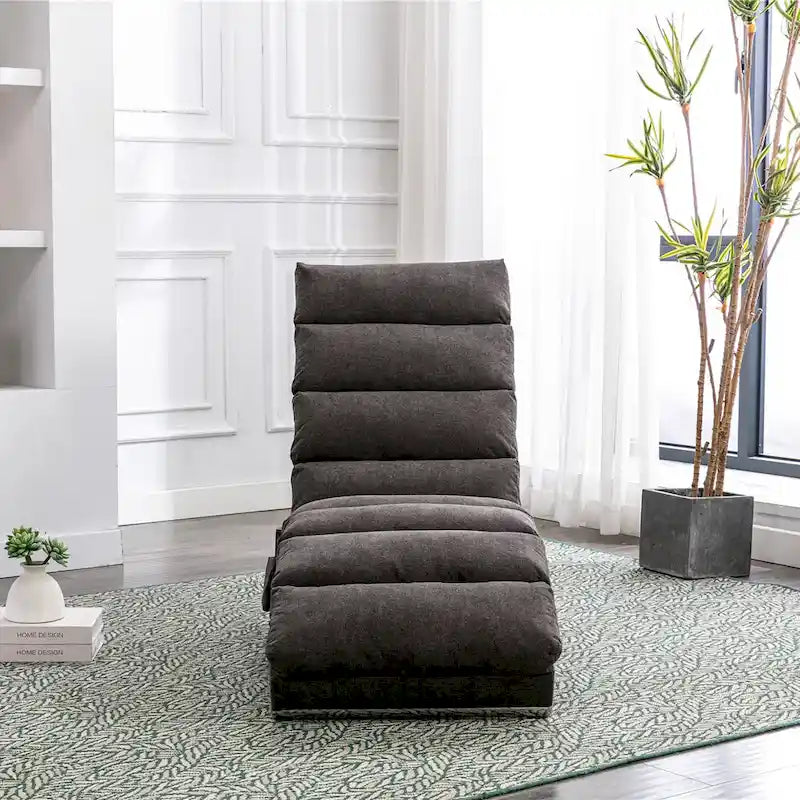 Chaise longue de massage intérieure en lin