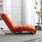 Chaise longue de massage intérieure en lin
