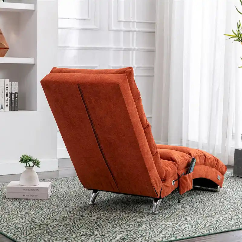 Chaise longue de massage intérieure en lin