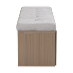 49 Entryway Shoe Storage Bench with Double Doors & Padded Cushion,Space-Saving Ottoman