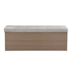 49 Entryway Shoe Storage Bench with Double Doors & Padded Cushion,Space-Saving Ottoman