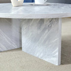 Table basse ronde moderne en MDF, table de salon durable