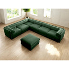 Canapé d'angle modulable 7 places surdimensionné en chenille avec rangement sous l'assise, combinaison DIY