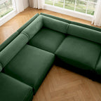 Canapé d'angle modulable 7 places surdimensionné en chenille avec rangement sous l'assise, combinaison DIY