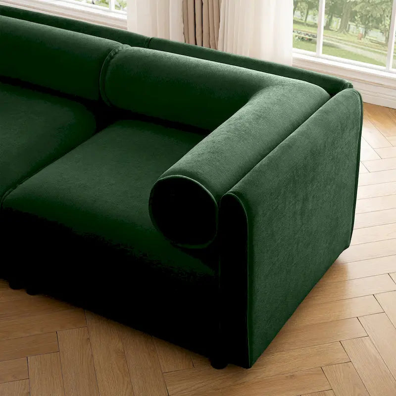 Canapé d'angle modulable 7 places surdimensionné en chenille avec rangement sous l'assise, combinaison DIY
