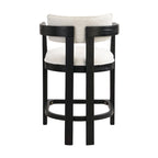 Ensemble de bar 5 pièces Netia à hauteur de comptoir avec chaises rembourrées en bouclette et piètement de table en métal par Christopher Knight Home