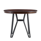 Ensemble de bar 5 pièces Netia à hauteur de comptoir avec chaises rembourrées en bouclette et piètement de table en métal par Christopher Knight Home