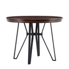 Ensemble de bar 5 pièces Netia à hauteur de comptoir avec chaises rembourrées en bouclette et piètement de table en métal par Christopher Knight Home