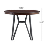 Ensemble de bar 5 pièces Netia à hauteur de comptoir avec chaises rembourrées en bouclette et piètement de table en métal par Christopher Knight Home
