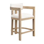 Ensemble de bar 5 pièces Netia à hauteur de comptoir avec chaises rembourrées en bouclette et piètement de table en métal par Christopher Knight Home