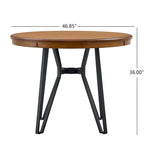 Ensemble de bar 5 pièces Netia à hauteur de comptoir avec chaises rembourrées en bouclette et piètement de table en métal par Christopher Knight Home