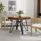 Christopher Knight Home Round Dining Table with Metal Base - 46.85 W x 46.85 D x 30 H