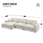 Lalo Modern Corduroy Oversized Sectional Sofa by GDFStudio