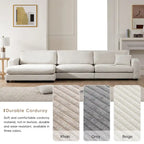 Lalo Modern Corduroy Oversized Sectional Sofa by GDFStudio