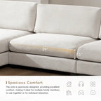 Lalo Modern Corduroy Oversized Sectional Sofa by GDFStudio