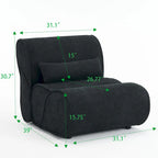 GDFStudio - Amelia Timeless Fabric Recliner with Ergonomic Design and Matching Pillows