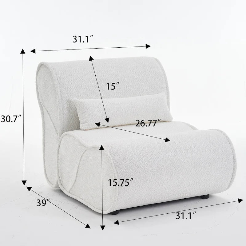 GDFStudio - Amelia Timeless Fabric Recliner with Ergonomic Design and Matching Pillows