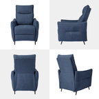 Glitzhome Lot de 2 fauteuils inclinables 41H en tissu avec dossier ergonomique segmenté