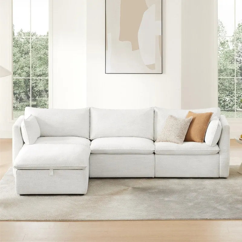 Canapés modulables d'angle Cypress avec pouf