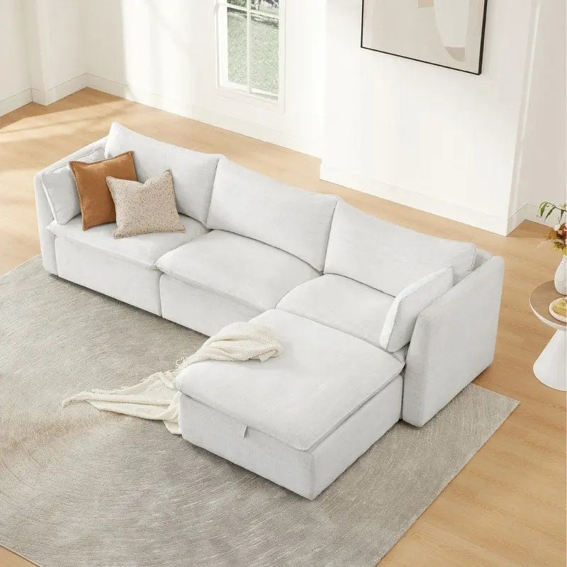 Canapés modulables d'angle Cypress avec pouf
