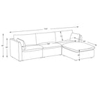 Canapés modulables d'angle Cypress avec pouf