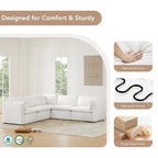 Canapés modulables d'angle Cypress avec pouf