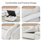 Canapés modulables d'angle Cypress avec pouf