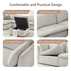 Canapés modulables d'angle Cypress avec pouf